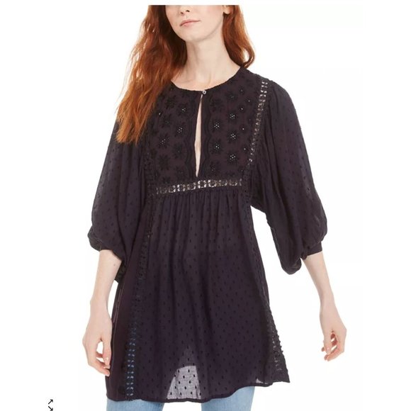 Free People Charlotte Tunic Deep‎ Plum size XL - Picture 1 of 5